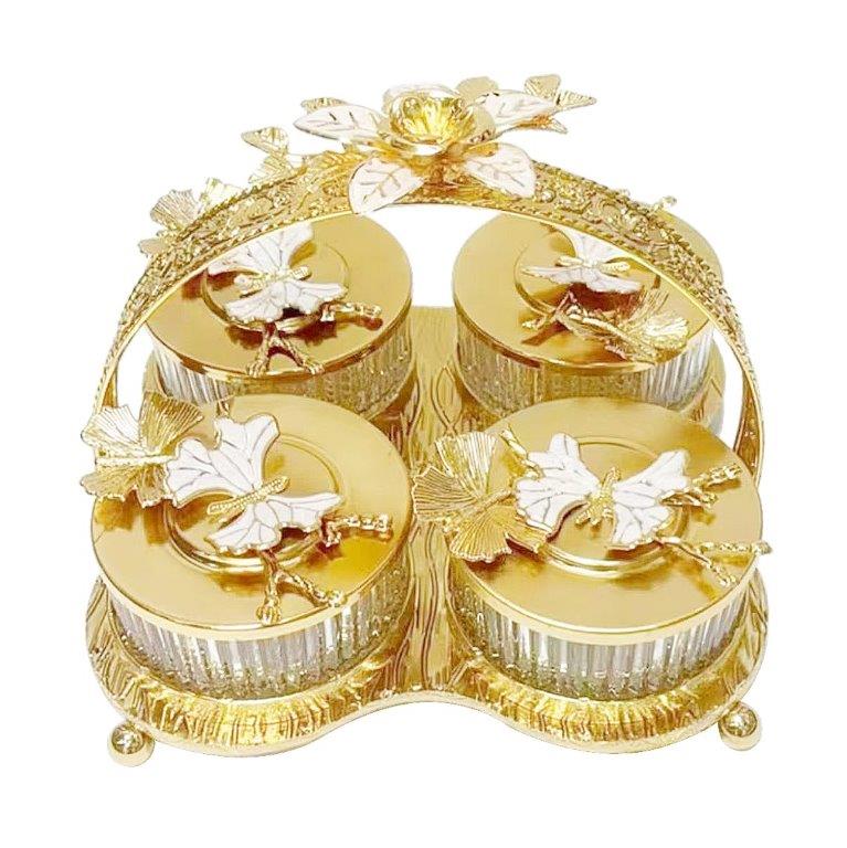 Deco Metal Fruit and Appetizer Jar Set Deco Basket