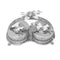 Deco Silver Metal Fruit and Appetizer Jar Set with Tray