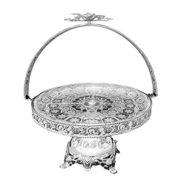 Silver Metal Craft Fruit and Candy Basket