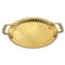 Deco Gold Metal Round Serving Tray Set of 2 with Handle 35*35/29*29 cm