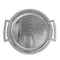 Deco Silver Metal Round Serving Tray Set of 2 with Handle 35*35/29*29 cm