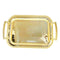 Deco Gold Metal Rectangular Serving Tray Set of 2 Pcs 39*28/33*24 cm