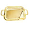 Deco Gold Metal Rectangle Serving Tray Set of 2 with Handle 39*28/33*24 cm