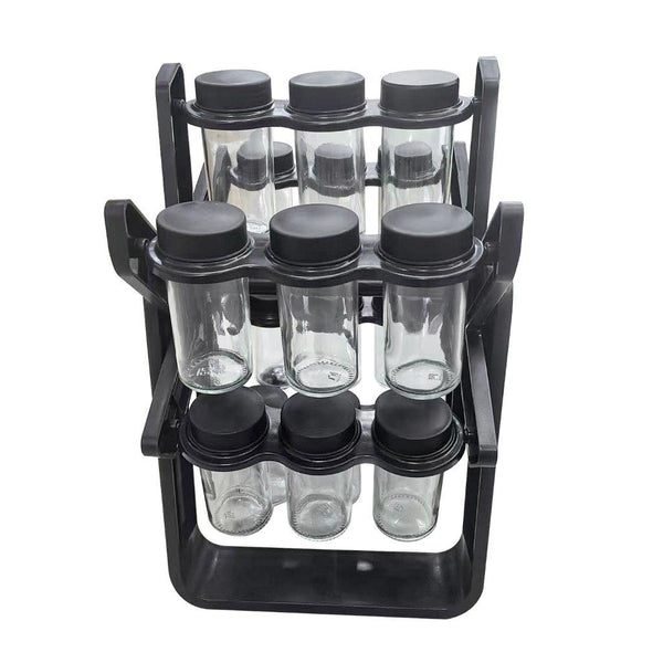 Spice Jar and Seasoning Jar Set of 16 Pcs with Stand 9.5*4/27*32 cm **