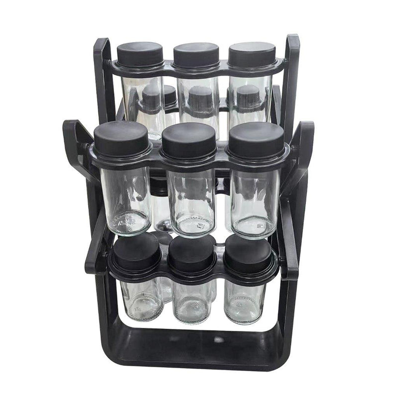 Spice Jar and Seasoning Jar Set of 16 Pcs with Stand 9.5*4/27*32 cm **
