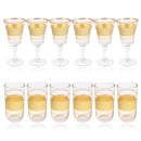 Moroccan Drinking Glass Tunblers Set/12 Pcs 6.5*12/7.5*15 cm