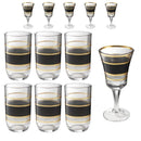Drinking Glass Tumblers Set of 12 Pcs 6.5*12/7.5*15 cm
