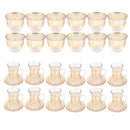 Moroccan Design Glass Tea Cups and Saucer Set of 24 Pcs 11/6*5/6.5*9 cm