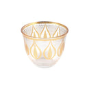 Moroccan Design Glass Tea Cups and Saucer Set of 24 Pcs 11/6*5/6.5*9 cm