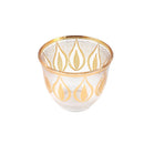Moroccan Design Glass Tea Cups and Saucer Set of 24 Pcs 11/6*5/6.5*9 cm