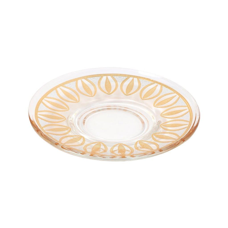Moroccan Design Glass Tea Cups and Saucer Set of 24 Pcs 11/6*5/6.5*9 cm