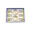 Moroccan Design Gold Drinking Glass Tea Cups and Saucer Set of 6 Pcs 11/5.5*8 cm **