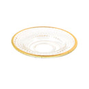 Moroccan Design Glass Tea Cups and Saucer Set of 6 Pcs 11/5.5*8 cm **