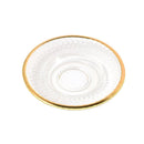 Moroccan Design Glass Tea Cups and Saucer Set of 6 Pcs 11/5.5*8 cm **