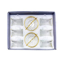 Moroccan Design Glass Tea Cups and Saucer Set of 6 Pcs 11/5.5*8 cm **