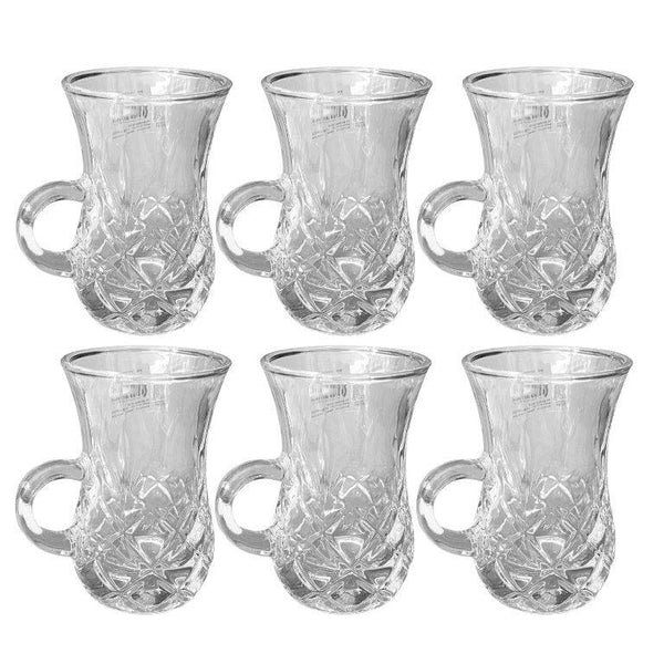 Lead Free Glass Tea Cup Set of 6 Pcs 61*51 cm