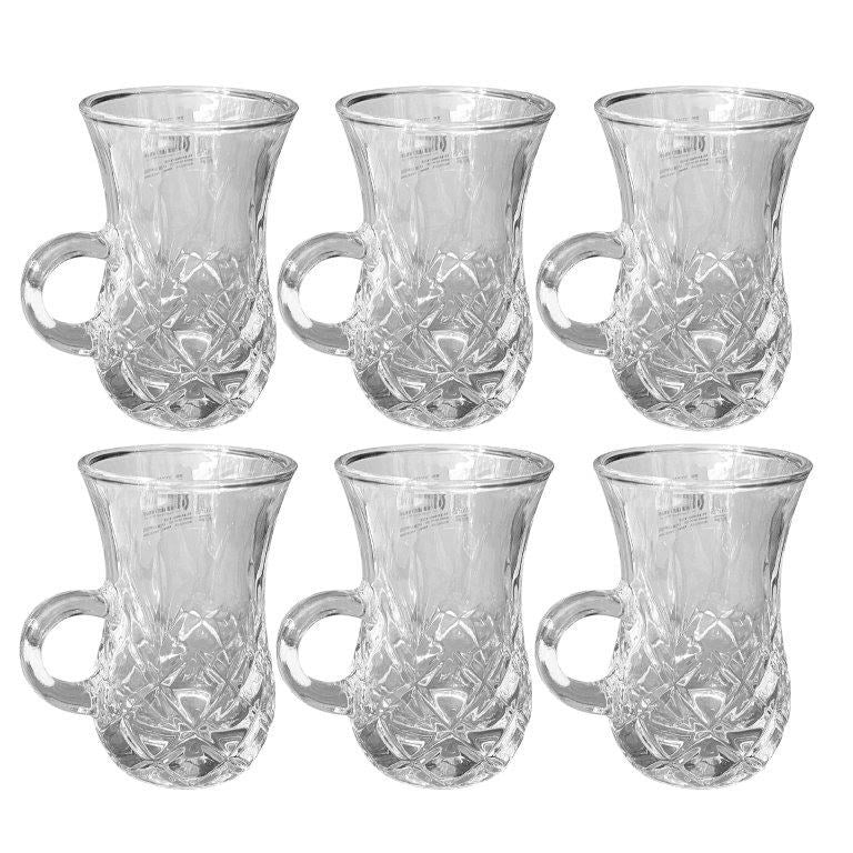 Lead Free Glass Tea Cup Set of 6 Pcs 61*51 cm