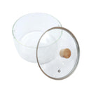 Glass Cooking Pot Induction Casserole with Wooden Handle 2.5L cm