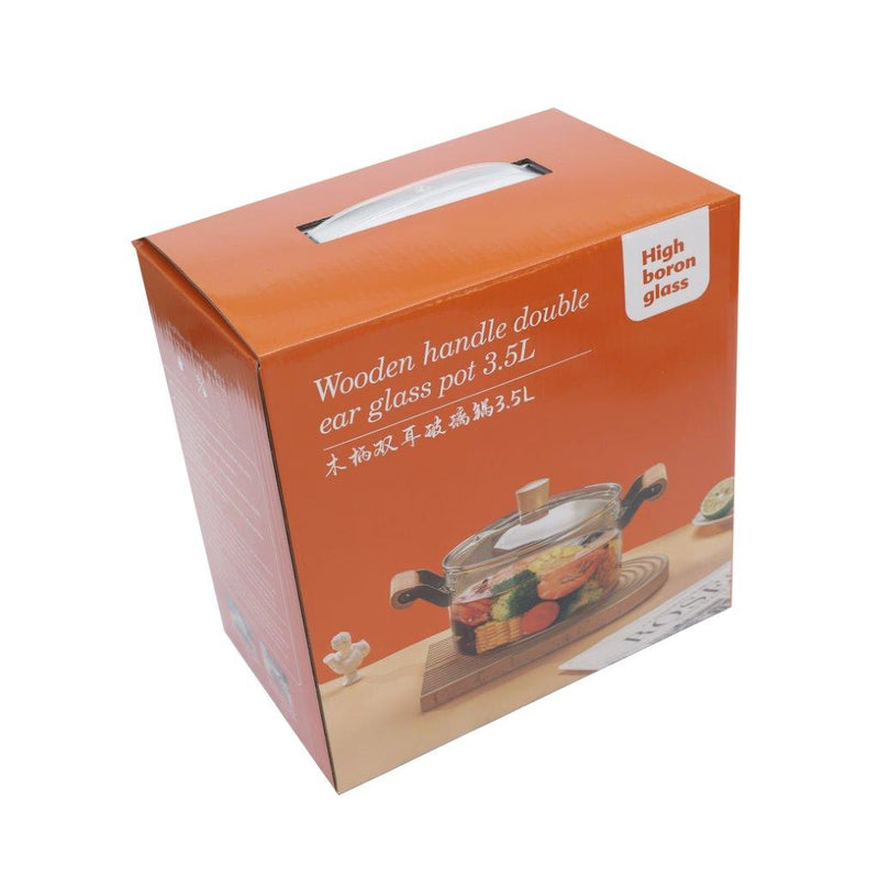 Glass Cooking Pot Casserole 3.5L  cm