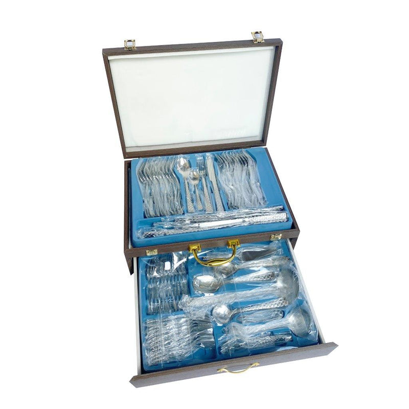 Stainless Steel Cutlery Set with Case 72 PCs