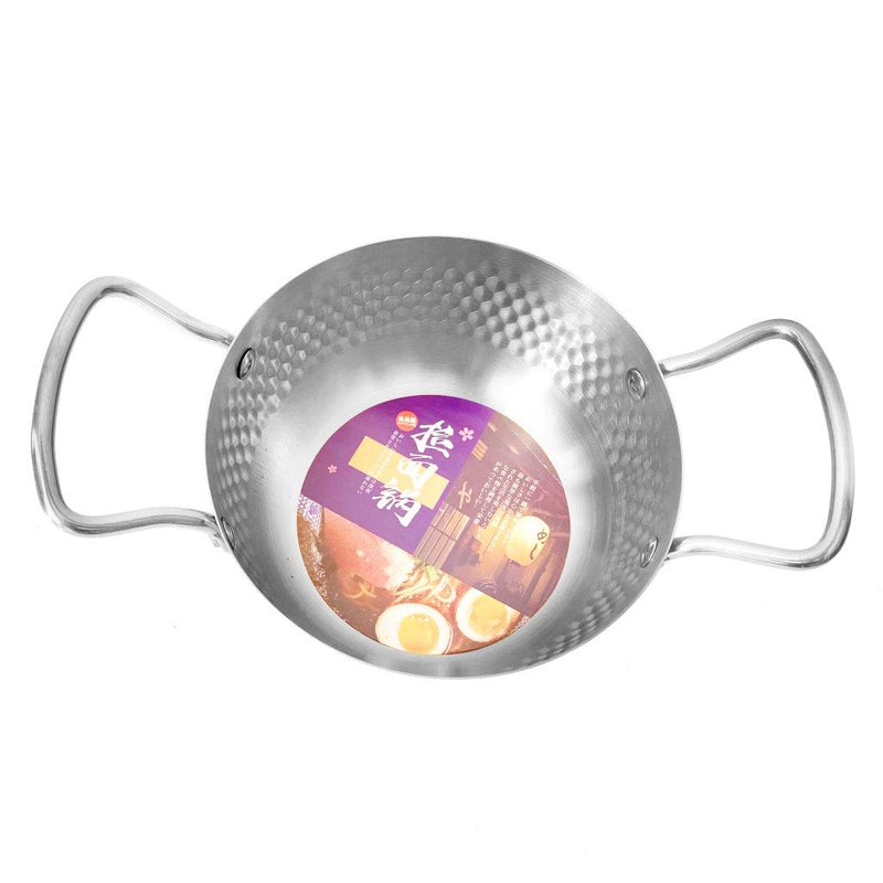 Silver Plated Stainless Steel Hammered Karahi Pot 16 cm