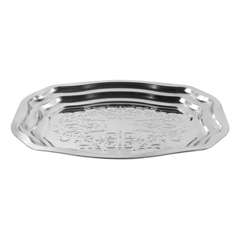 Silver Plated Stainless Steel Serving Tray 50 cm