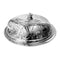 Silver Plated Stainless Steel Biryani Plate with Lid 40 cm