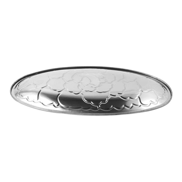 Silver Plated Stainless Steel Oval Serving Plate 50 cm