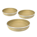 Beige Non Stick Aluminium Base Round Baking Tray Set of 3 Pcs 30/34/38 cm