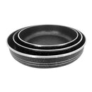 Black Non Stick Aluminium Base Round Baking Tray Set of 3 Pcs 30/34/38 cm
