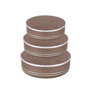 Coffee Non Stick Aluminium Base Round Baking Tray Set of 3 Pcs 30/34/38  cm