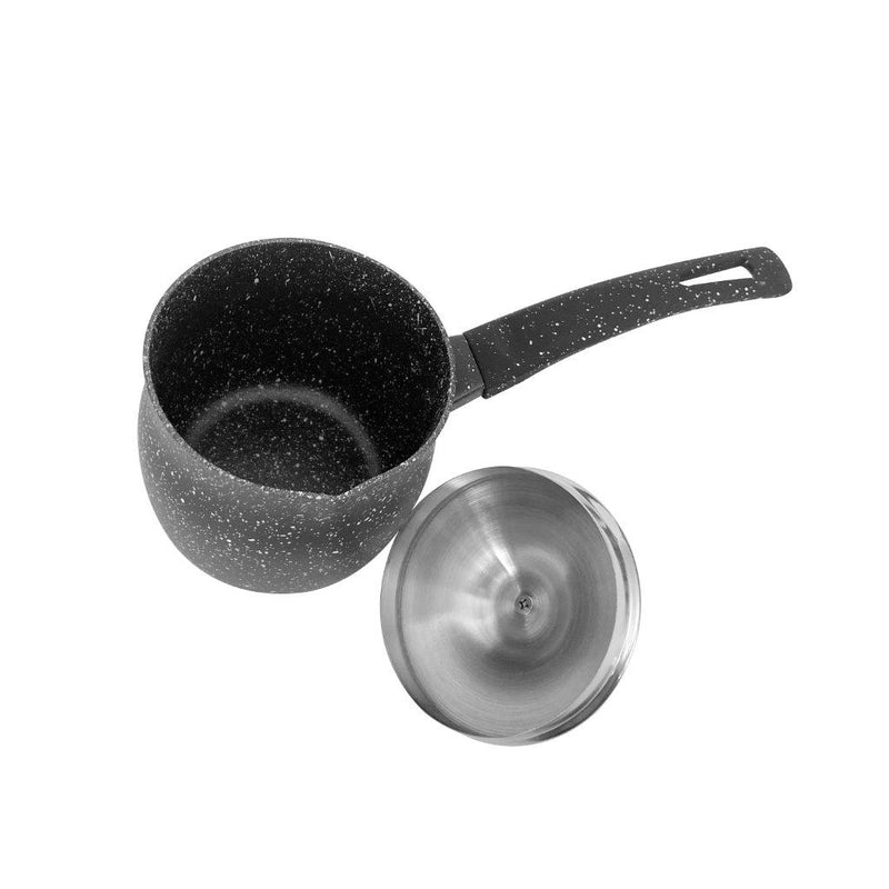Black Non Stick Aluminium Base Coffee Pot Set of 3 Pcs 8.5/9.5/10.5 cm