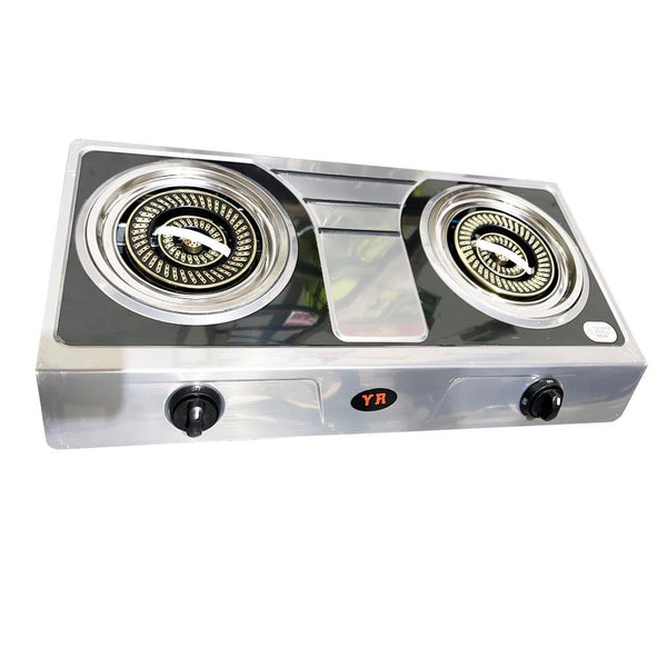 Stainless Steel Gas Stove Double Burner 71*37*8 cm
