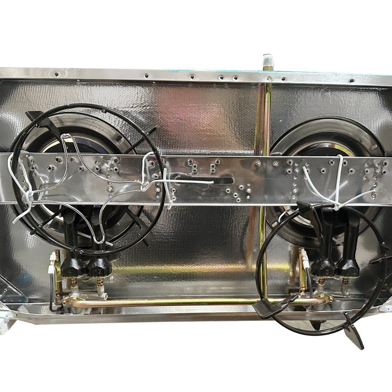 Tempered Glass Gas Stove Double Burner 71*38*7 cm