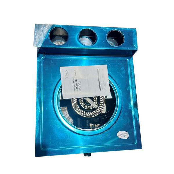 Stainless Steel Gas Stove Single Burner with Stand 44*52*79 cm