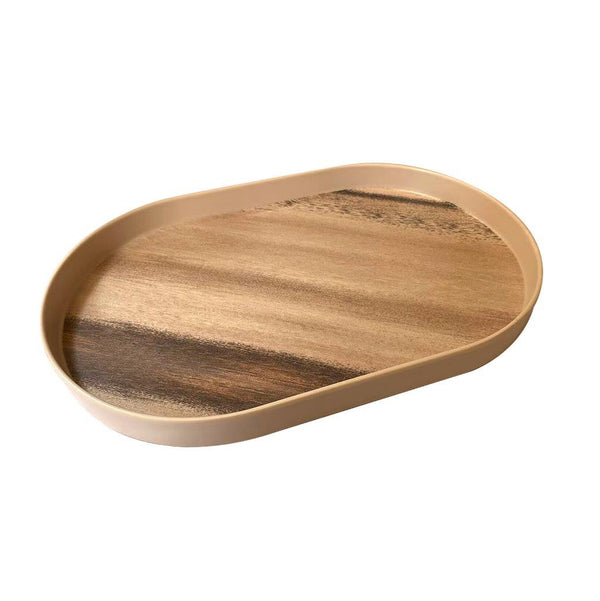 High Quality Marble Pattern Oval Melamine Serving Tray 30*19 cm