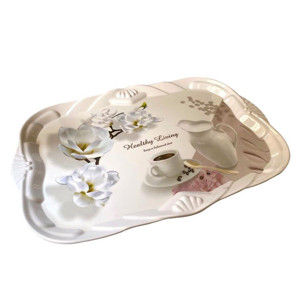 High Quality Marble Pattern Rectangular Melamine Serving Tray 43*31 cm