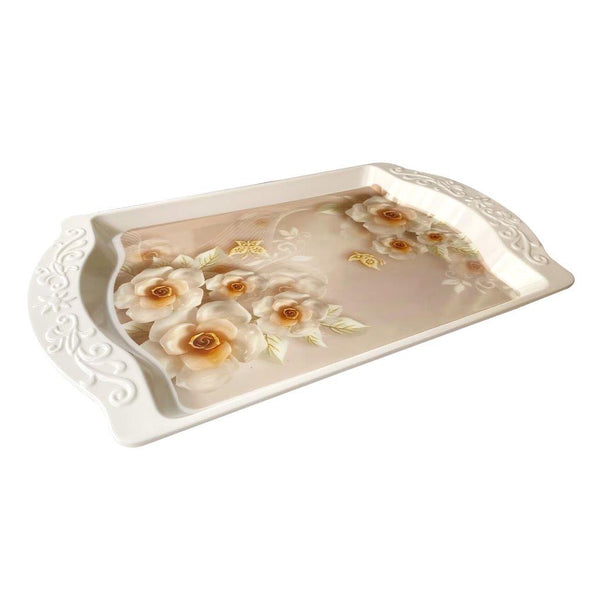 High Quality Marble Pattern Rectangular Melamine Serving Tray 40*26 cm