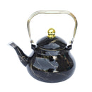 Black Abstract Enamel Stovetop Tea Pot Kettle 2.0L cm