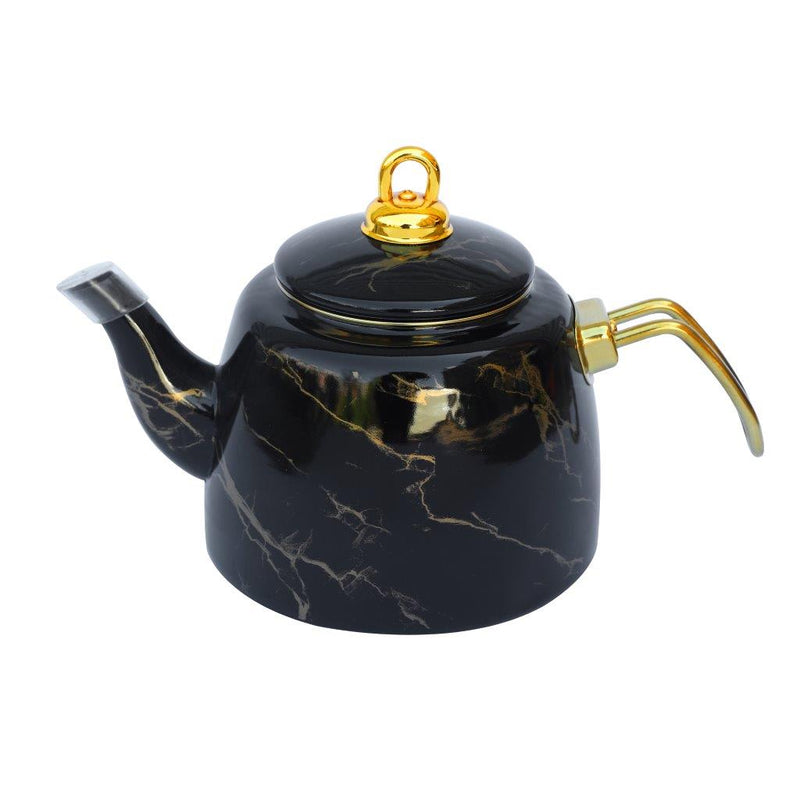 Mix Color Abstract Design Enamel Double Tea Pot Set ** 2.2+1L