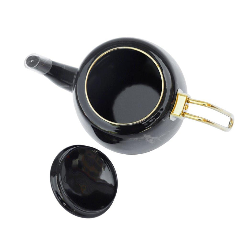 Mix Color Abstract Design Enamel Double Tea Pot Set ** 2.2+1L