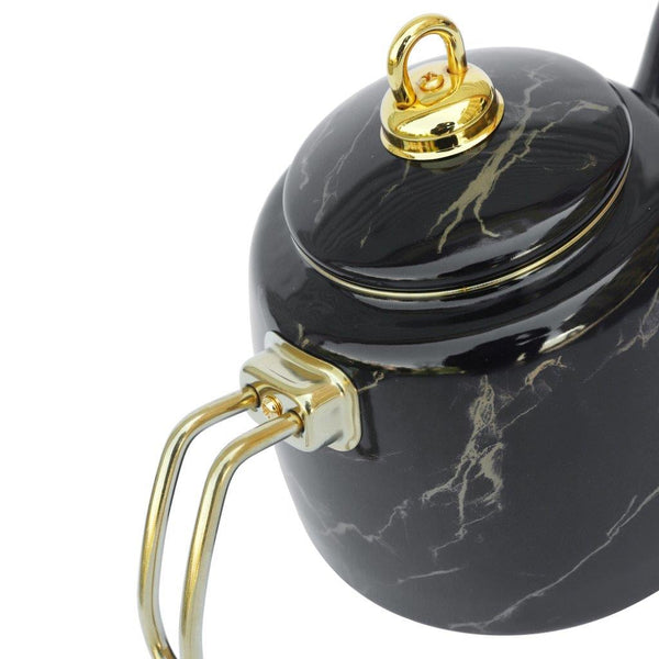 Mix Color Abstract Design Enamel Double Tea Pot Set ** 2.2+1L