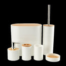 Plastic White Bathroom Accessories Soap Dispenser Toothbrush Holder Set of 6 Pcs 13*11*10.5 cm