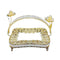 Engraved Deco Gold Gift Basket Fruit Plate Nuts and Chocolates Serving Tray 32*23*24 cm