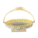 Gold Metal Craft Fruit and Candy Basket
