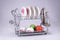Grey Metal Dish Rack Cutlery Holder 42*26*38 cm