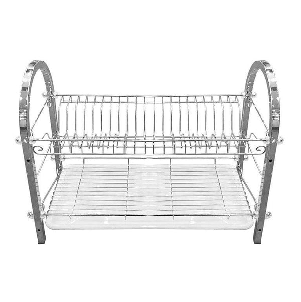 Silver Metal Dish Rack Cutlery Holder 55*24*41 cm