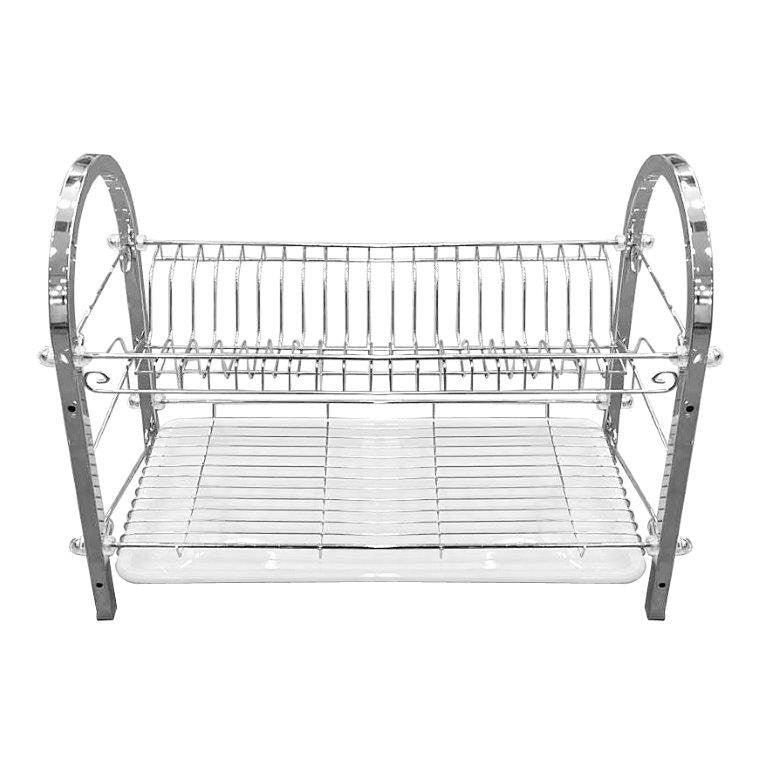 Silver Metal Dish Rack Cutlery Holder 55*24*41 cm