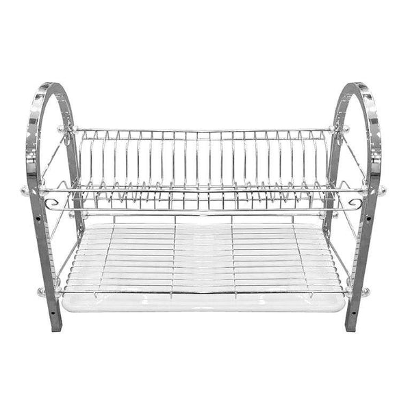 Silver Metal Dish Rack Cutlery Holder 55*24*41 cm