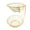 Gold Metal  2 Tier Metal Craft Fruit Basket 27*35 cm